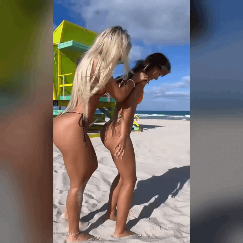 Mika e Issa Vegas Dia de Praia 🍑 🇦🇷