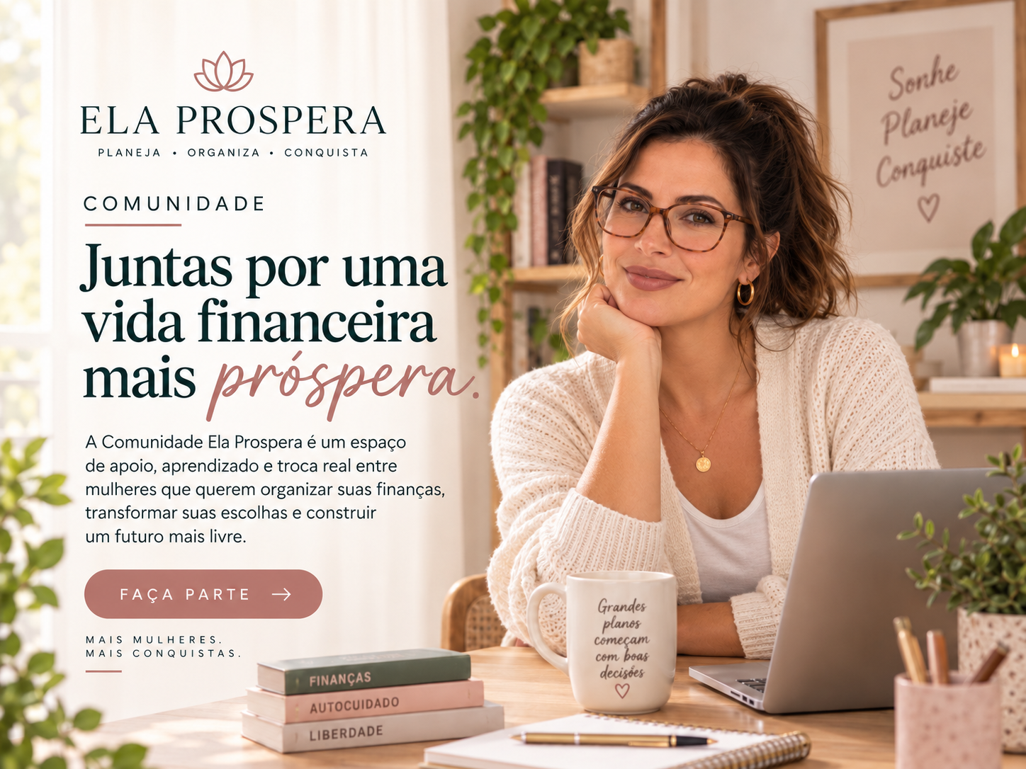 Mulheres conectadas em comunidade