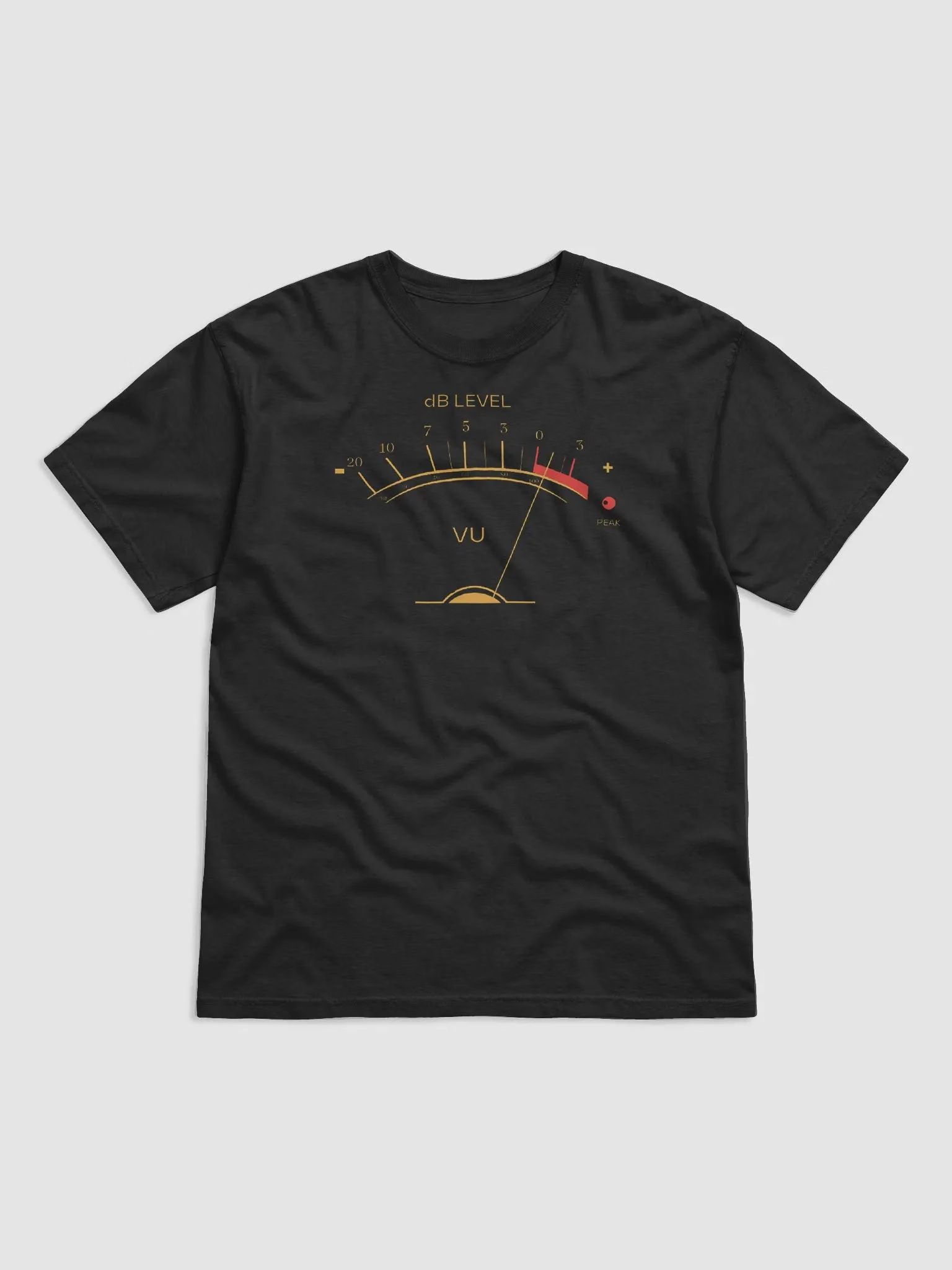 Original VU Meter T-shirt representing Audio Culture