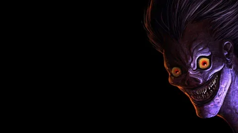 HD Background Ryuk Death Note Purple Face God Of Death Manga