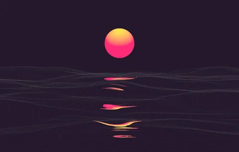 Wallpaper The sun, Music, Star, Style, Background, 80s, Style, Neon