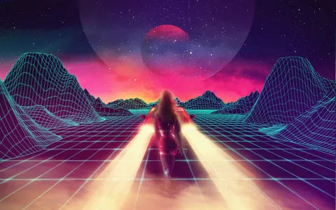 New Retro Wave, Synthwave, 1980s, Neon, DeLorean, Car, Retro Games